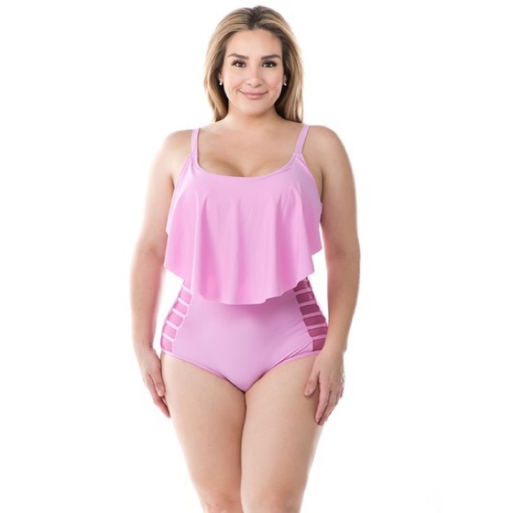 Plus Pink Swimsuit - Picture 2 of 6